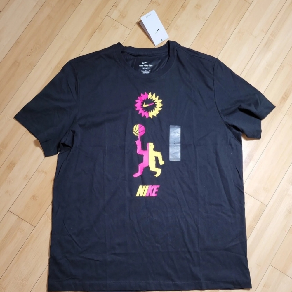 Nike T-Shirt XL Men's Dri Fit Black Festival Basketball DR1277 010